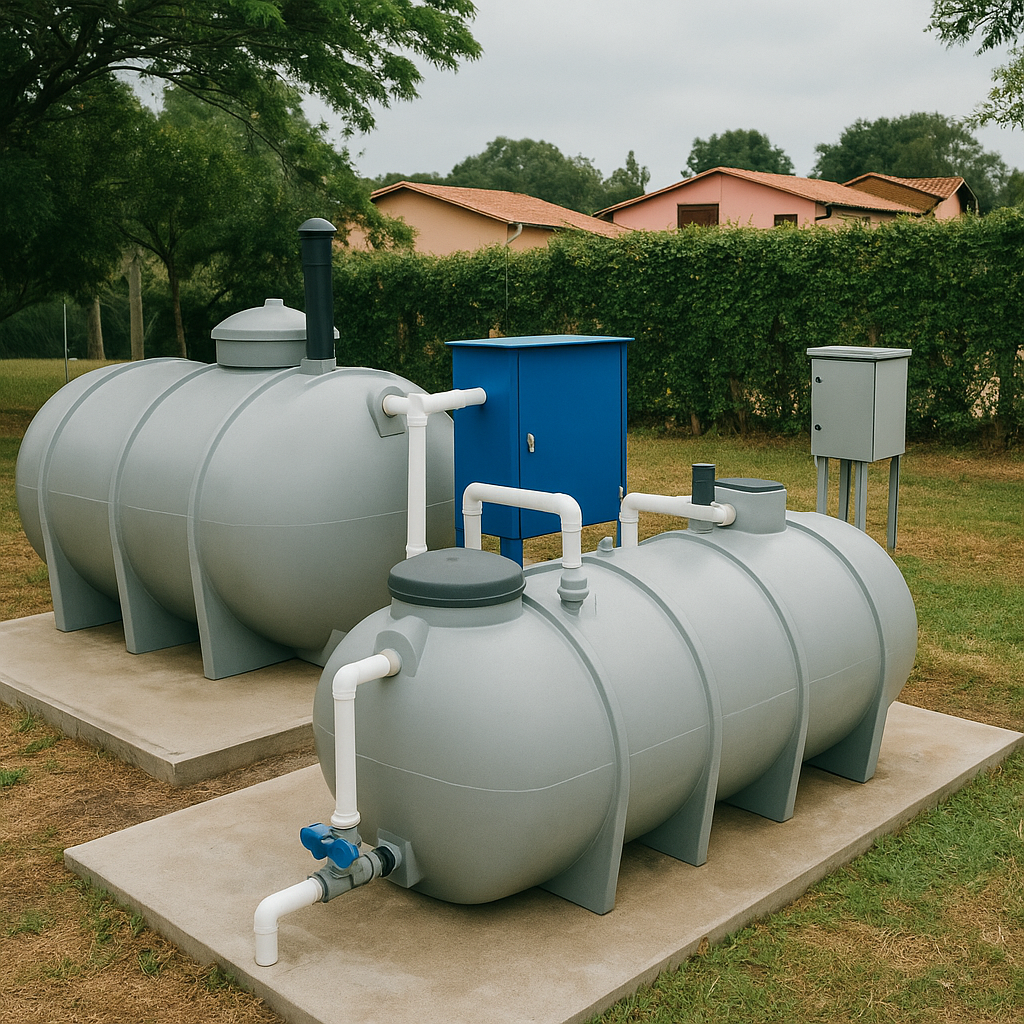 Estação de tratamento compacta